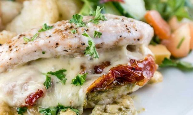 Breast of Chicken Stuffed with Mozzarella, Sun-dried Tomato and Basil