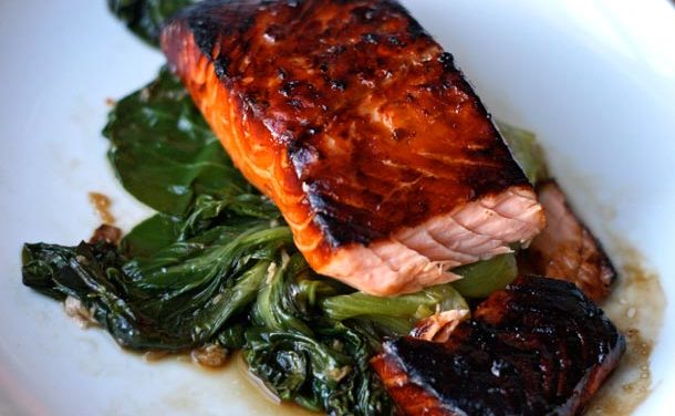 Sticky Ginger and Chilli Salmon