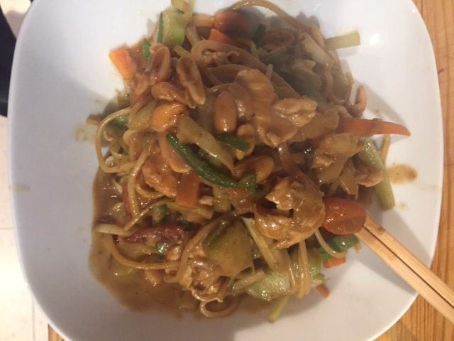 Another Quick and Easy Meal: Chicken and Vegetable Peanut Stirfry